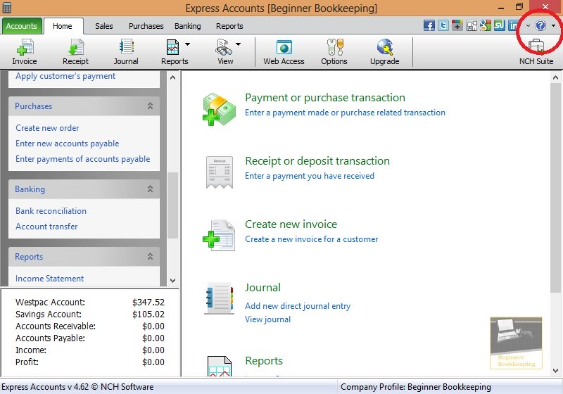 Bookkeeping software for home